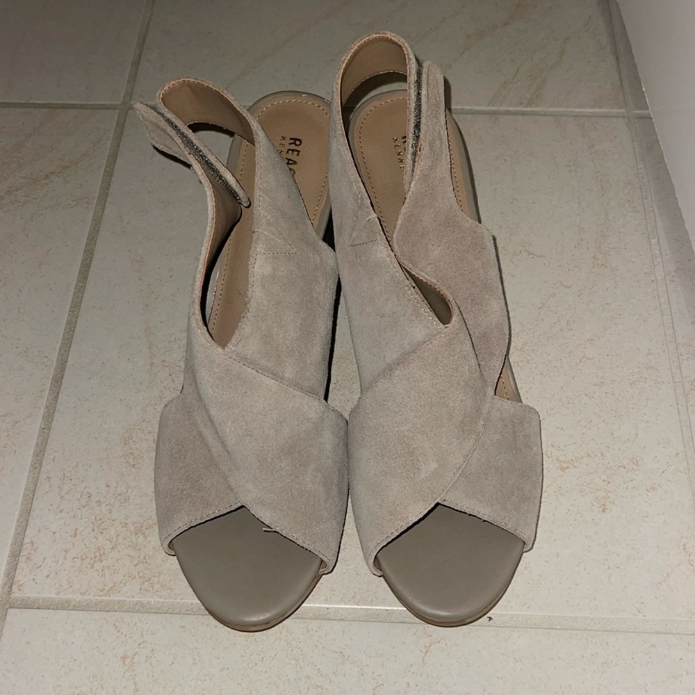 Suede Heels with Velcrow - Size 11